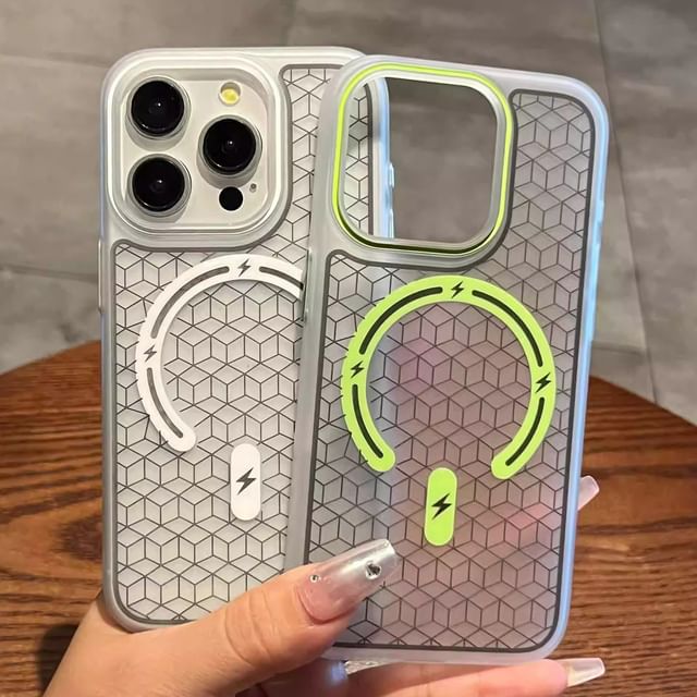 with Magnetic Case Geometric MagSafe) Phone (Compatible