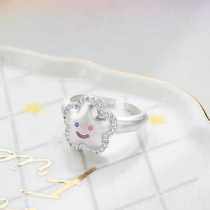 Face Flower Ring Smiley Open