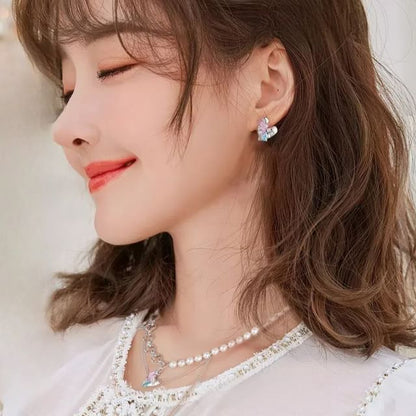 Cuff Ear Sterling Panel Stud Silver / Earring Heart