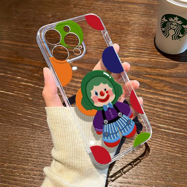 Transparent Clown Case Phone