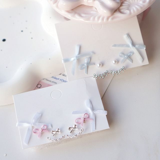 Pairs: Bow Earring of 3 Set