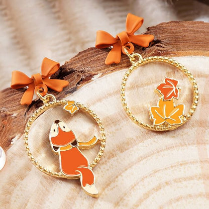 Fox Hoop Earring Clip On /