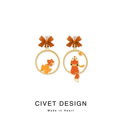 Fox Hoop Earring Clip On /