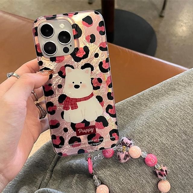 Dog Leopard Set Phone Strap / Case Print