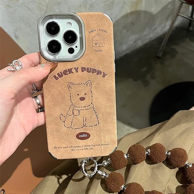 Set Case / Phone Dog Strap Pom