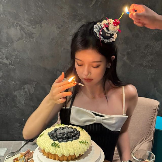 Clip Cherry Hat Lace / Headband Hair Trim