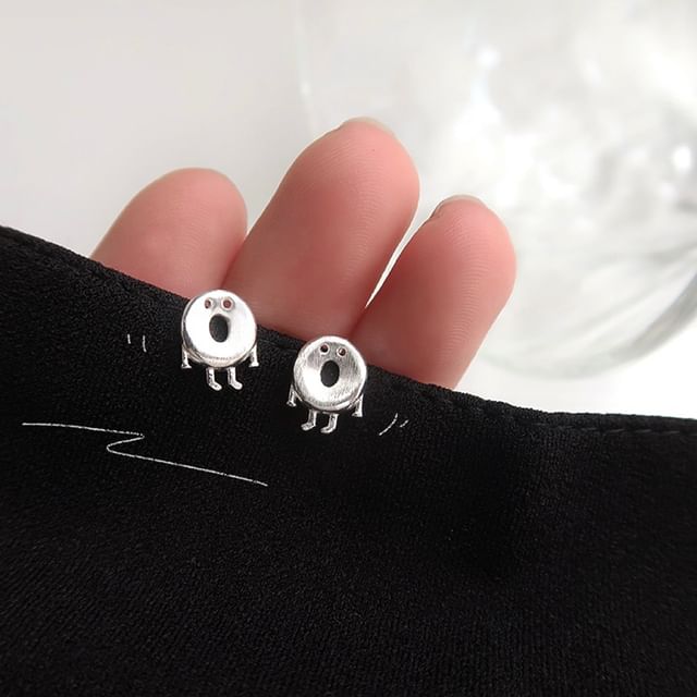 925 Silver Sterling Stud Cartoon Earring