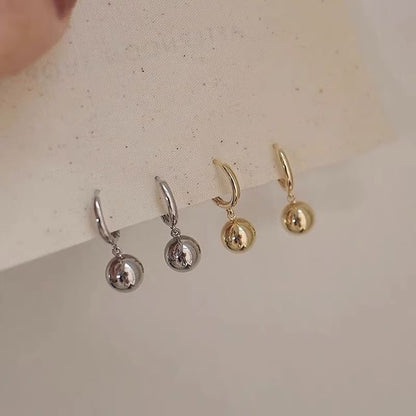 925 Huggie Sterling Silver Ball Drop Earring