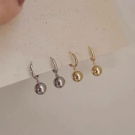 925 Huggie Sterling Silver Ball Drop Earring