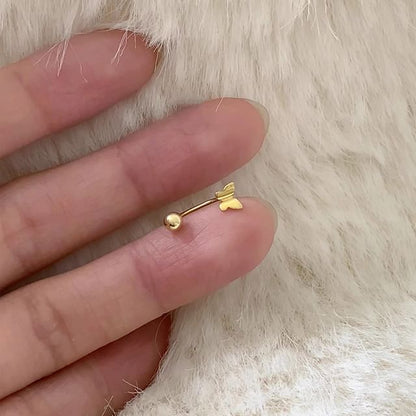 Earring Butterfly 925 Silver Barbell Sterling