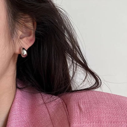 Earring Sterling Silver Hoop 925 Glossy