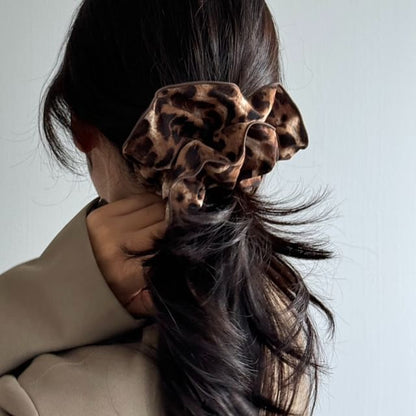 Print Scrunchie Hair Leopard