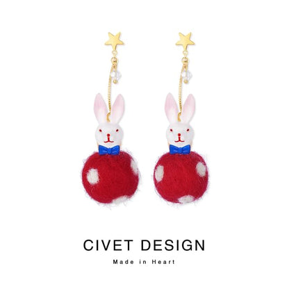 Felt Rabbit Earring Dangle