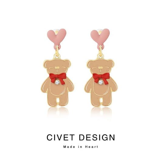 Heart Bear Earring Drop