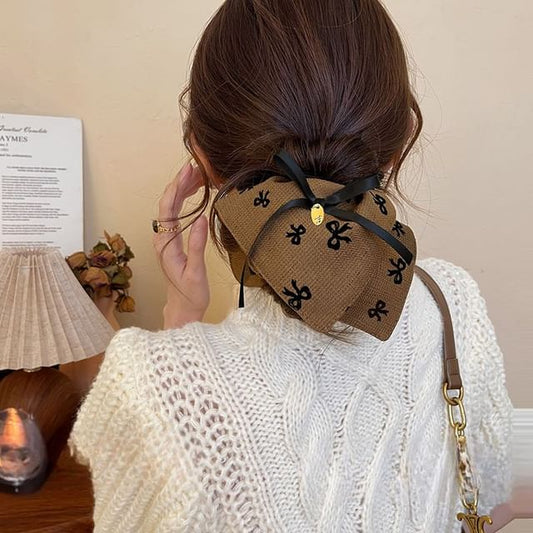 Hair Scrunchie Print Bow