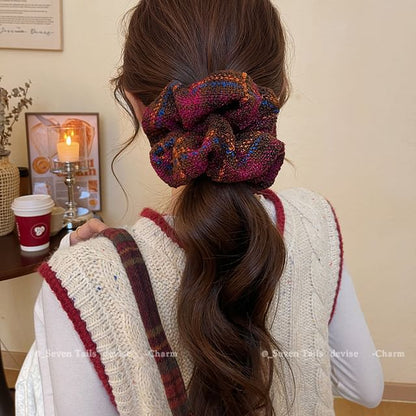 Plaid Hair Scrunchie