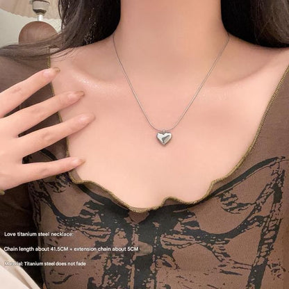 Heart / Set Necklace Braded Layered