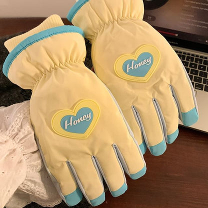 Gloves Heart Two Tone