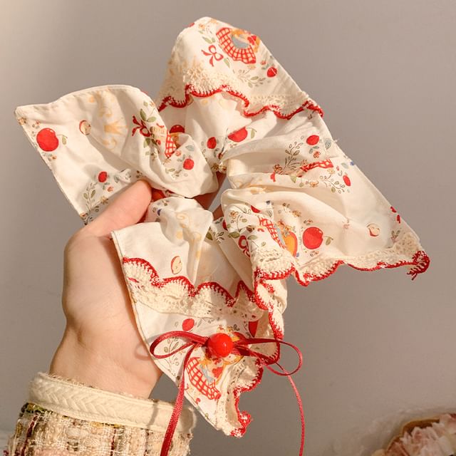 Scrunchie Trim Lace Bow