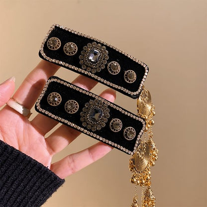 Clip Set Beaded Hair / Rhinestone