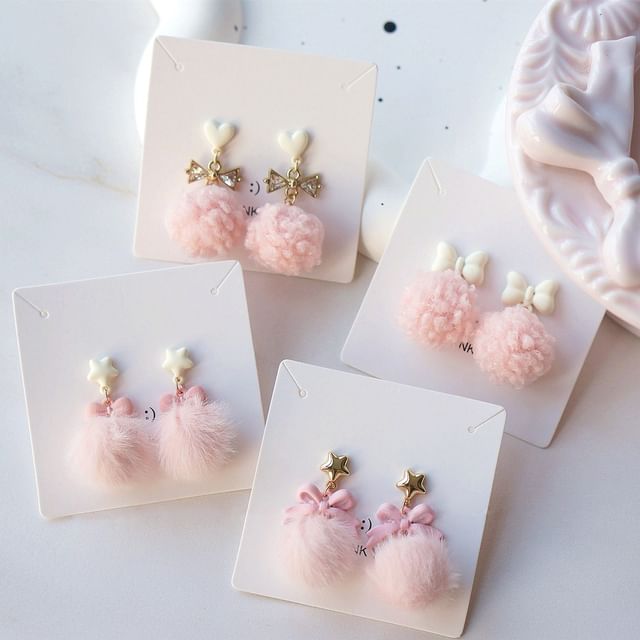 Clip-On Earring / Drop Pom