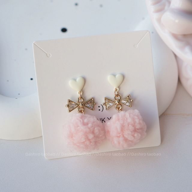 Clip-On Earring / Drop Pom