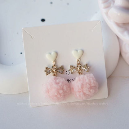 Clip-On Earring / Drop Pom