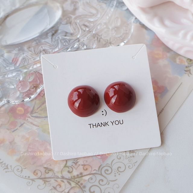 Drop Stud Earring Ear / Bow Plain Clip-On