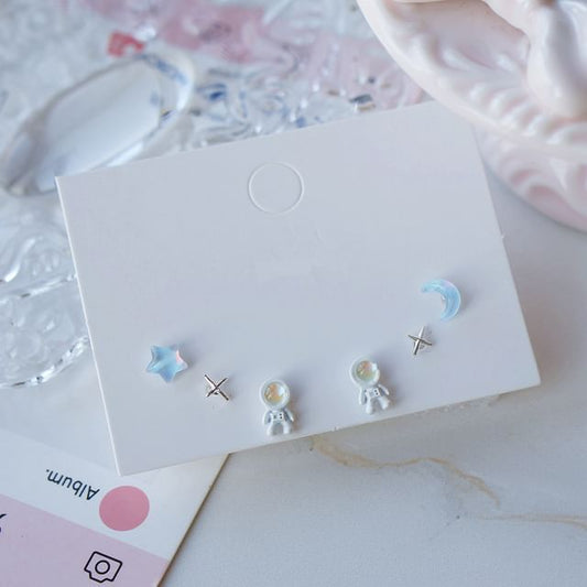 of 3 Earring Set Star Pairs: