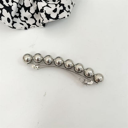 Polished Bead Alloy Hair Clip