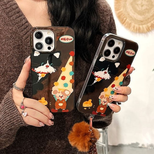Strap Phone Set Pom Case / Mouse