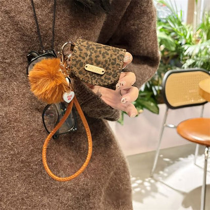 Print Case Earphone Pom AirPods Leopard Pro / Skin Strap