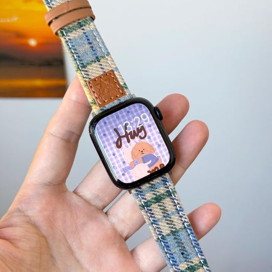 Plaid Fabric Apple Watch Band