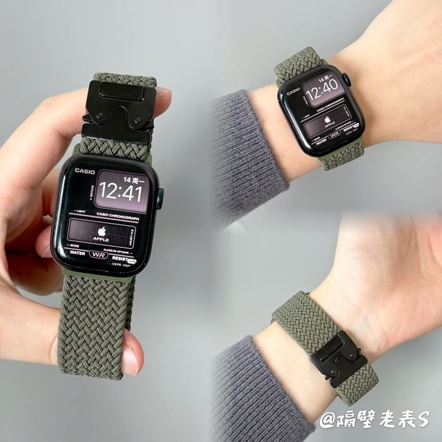 Band Buckled Apple Braided Watch