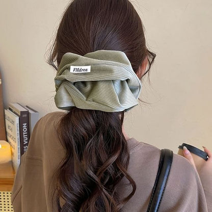 Scrunchie Label Lettering Striped