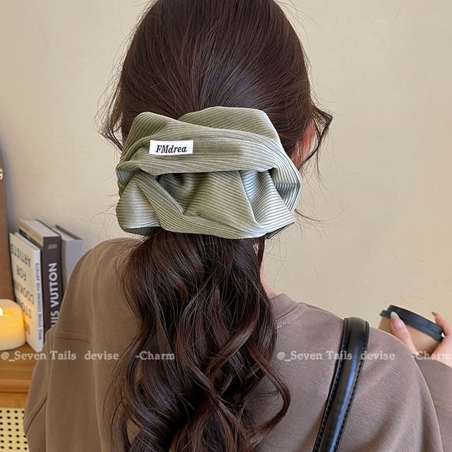 Scrunchie Label Lettering Striped