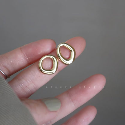 Stud Earring S925 Sterling Irregular Silver