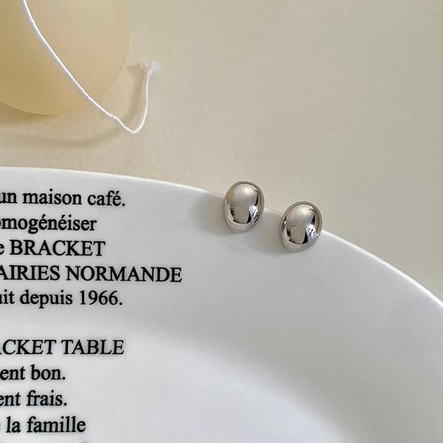 Stud Earring Polished Alloy