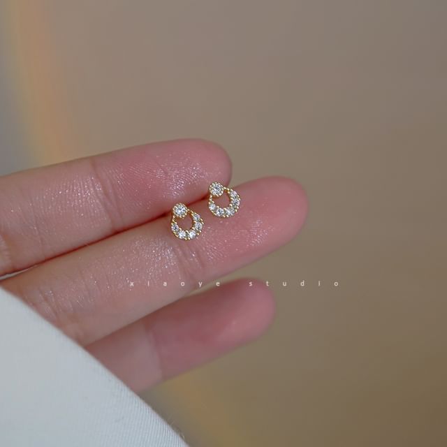 S925 Rhinestone Earring Sterling Silver Stud