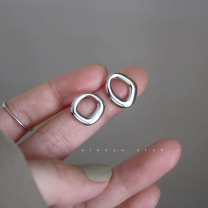Stud Earring S925 Sterling Irregular Silver