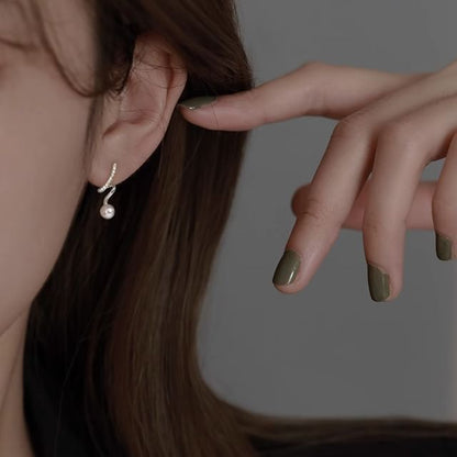 Alloy Pearl Faux Drop Earring