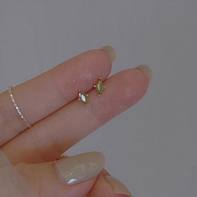 Stud Earring Rhinestone Alloy