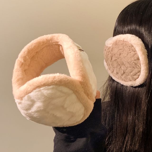 Fluffy Earmuffs Contrast Trim