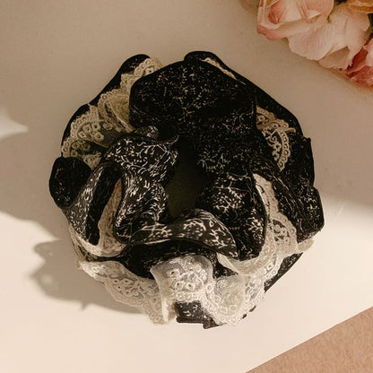 Trim Scrunchie Print Floral Lace