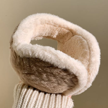 Fluffy Earmuffs Contrast Trim