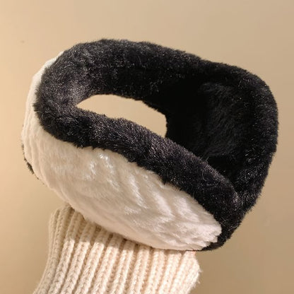Fluffy Earmuffs Contrast Trim