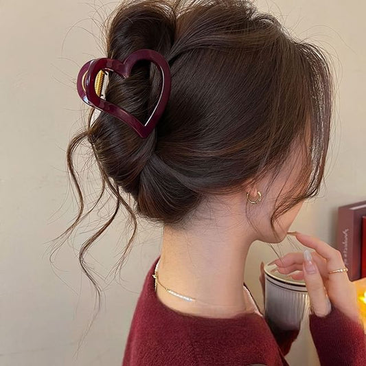 Plain Hair Claw Heart