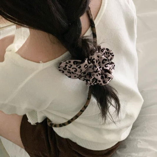 Scrunchie Hair Leopard Print