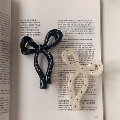 Polka Claw Hair Dot Bow