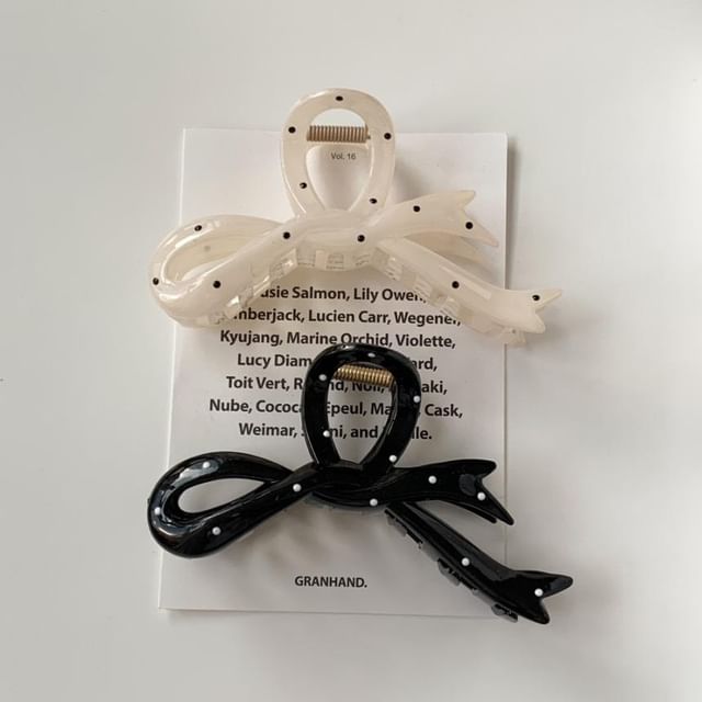 Polka Claw Hair Dot Bow